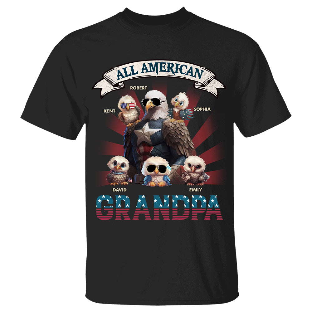 All American Grandpa Custom Name Shirt for Papa All American Grandpa Custom Name Shirt for Papa