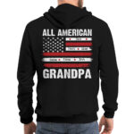 All American Grandpa Shirt – Custom Grand Kids’s Name on American Flag