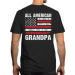 All American Grandpa Shirt – Custom Grand Kids’s Name on American Flag