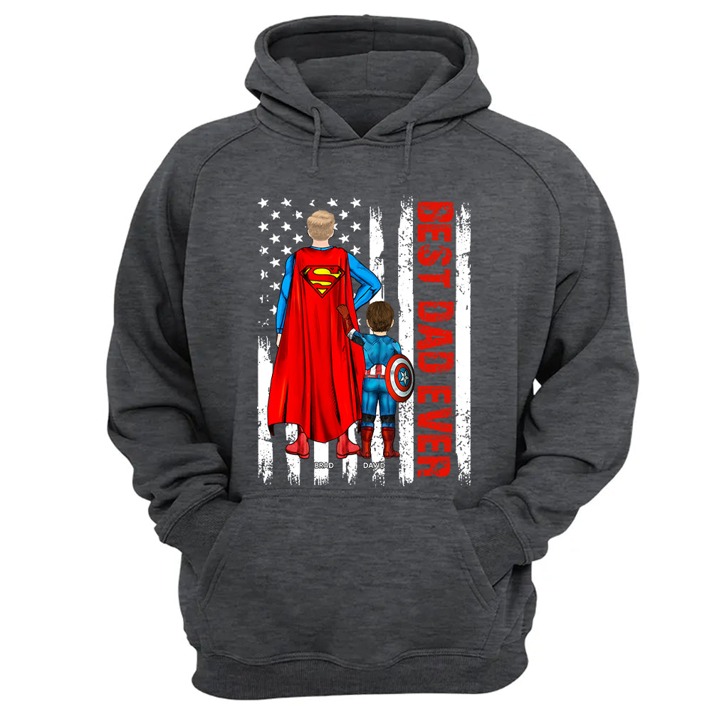 Best Dad Ever Superhero Custom Name Shirt for Dad Best Dad Ever Superhero Custom Name Shirt for Dad