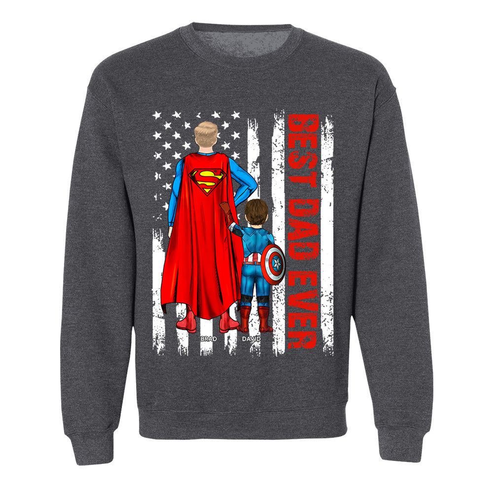 Best Dad Ever Superhero Custom Name Shirt for Dad Best Dad Ever Superhero Custom Name Shirt for Dad