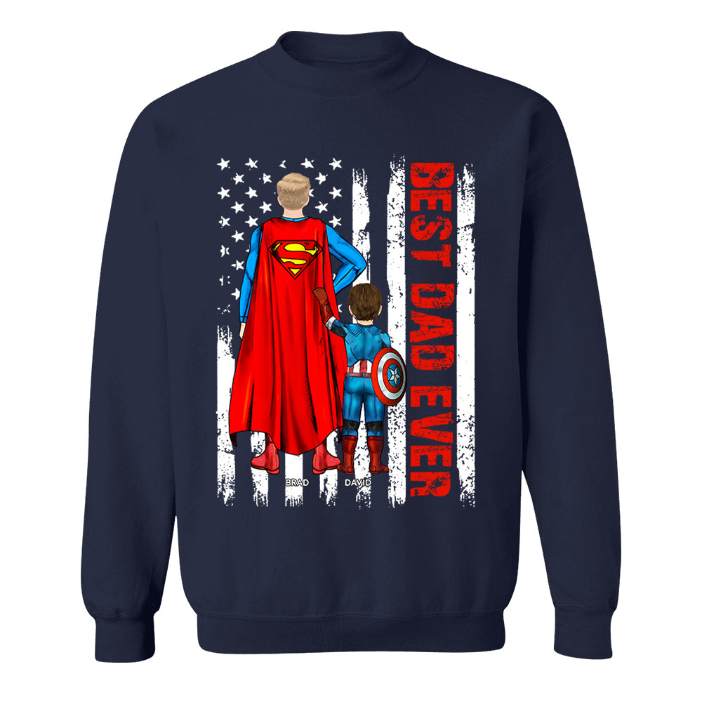 Best Dad Ever Superhero Custom Name Shirt for Dad Best Dad Ever Superhero Custom Name Shirt for Dad