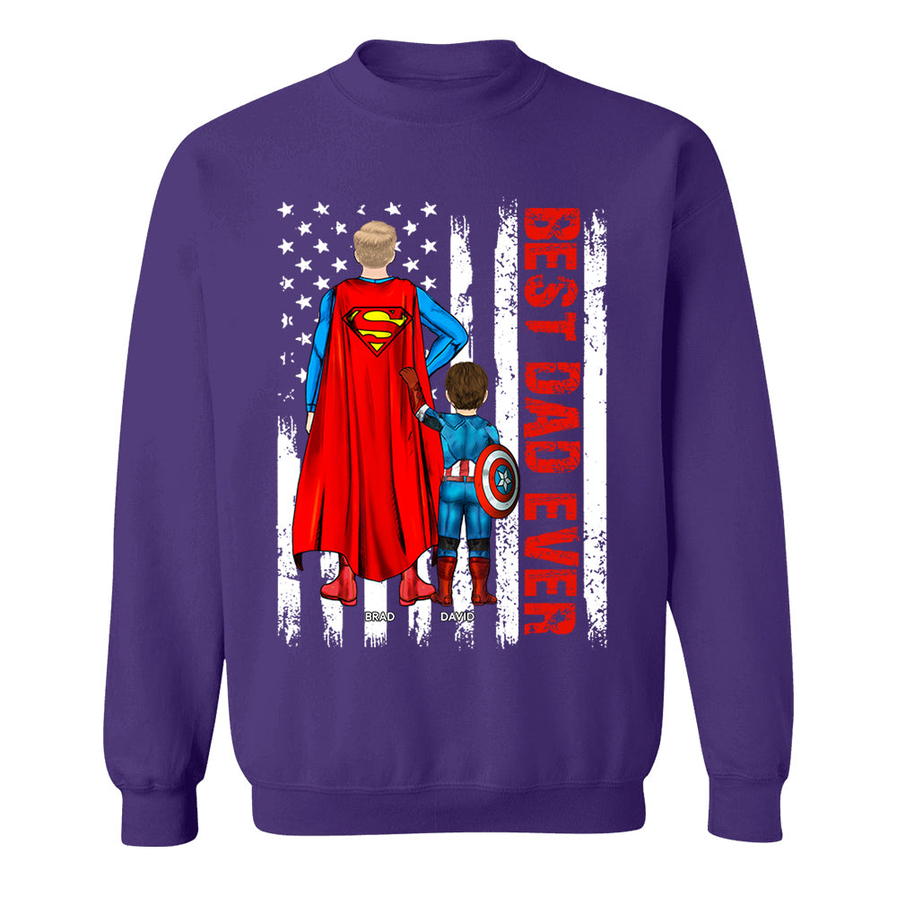 Best Dad Ever Superhero Custom Name Shirt for Dad Best Dad Ever Superhero Custom Name Shirt for Dad