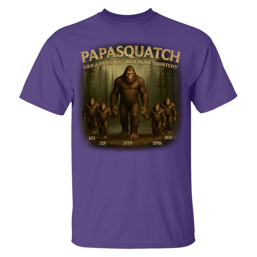 Custom Papasquatch Like A Grandpa Just Way More Squatchy 3D Bigfoot Shirt Custom Papasquatch Like A Grandpa Just Way More Squatchy 3D Bigfoot Shirt