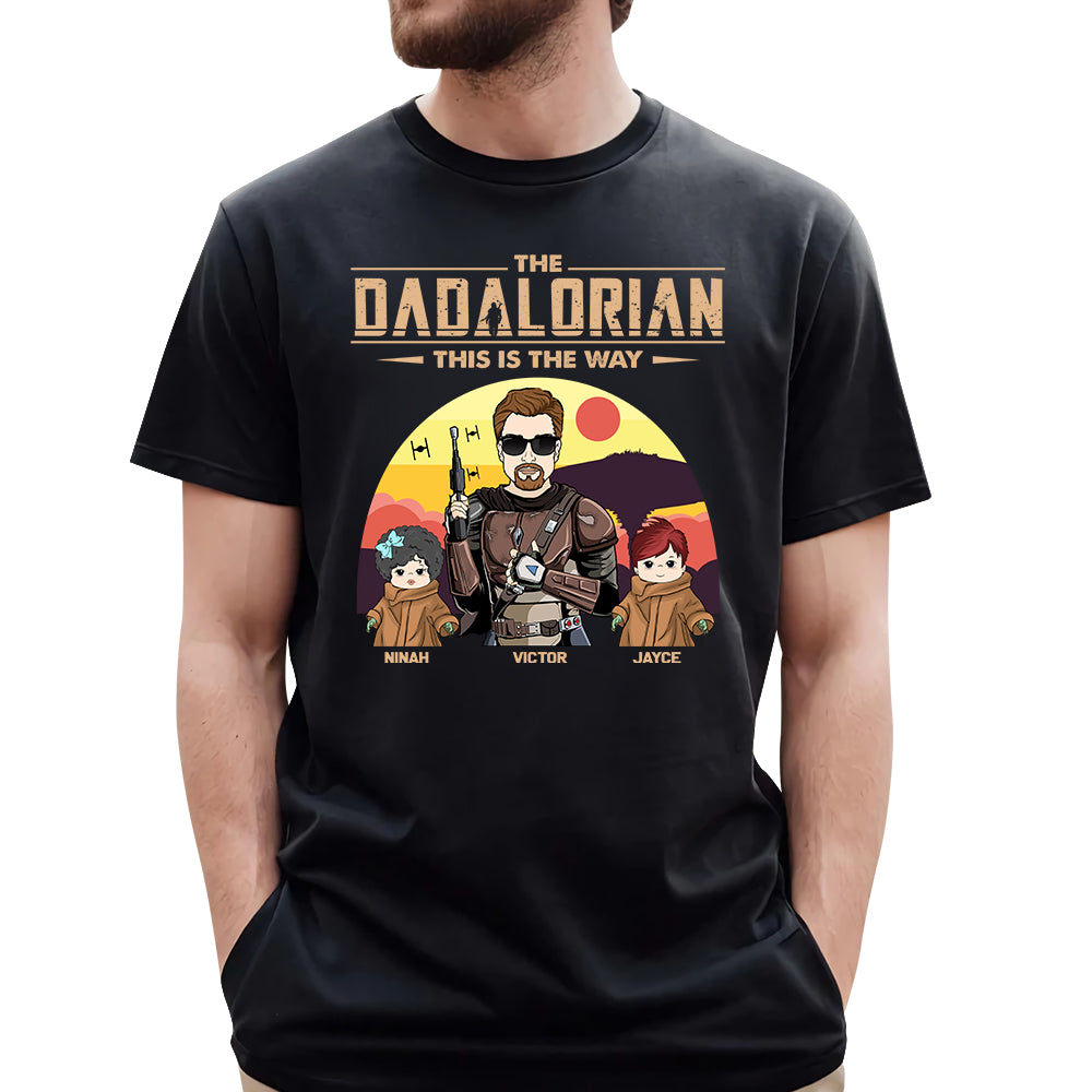 Custom The Dadalorian This Is The Way Tatooine Background Shirt Custom The Dadalorian This Is The Way Tatooine Background Shirt