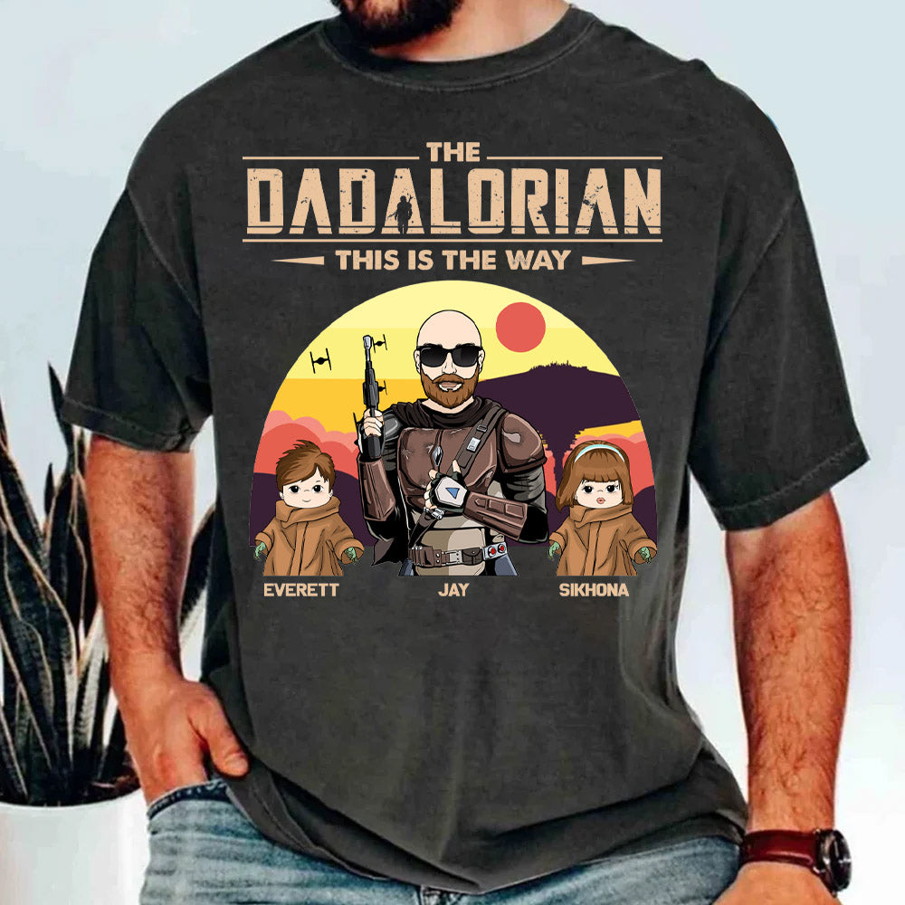 Custom The Dadalorian This Is The Way Tatooine Background Shirt Custom The Dadalorian This Is The Way Tatooine Background Shirt