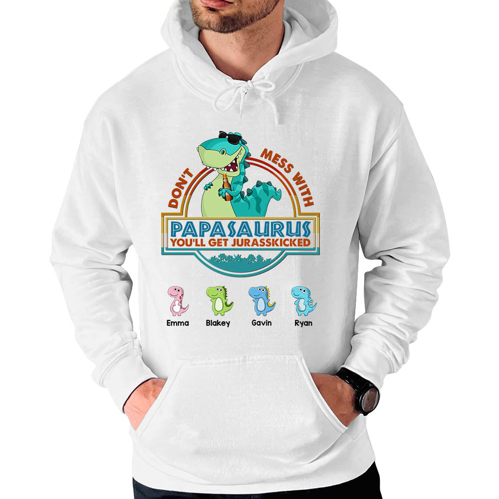 Don't Mess with Papasaurus Dinosaurs Personalized Shirt for Grandpa Don't Mess with Papasaurus Dinosaurs Personalized Shirt for Grandpa