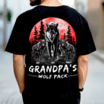 Grandpa Wolf Pack Custom Papa Shirt