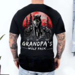 Grandpa Wolf Pack Custom Papa Shirt