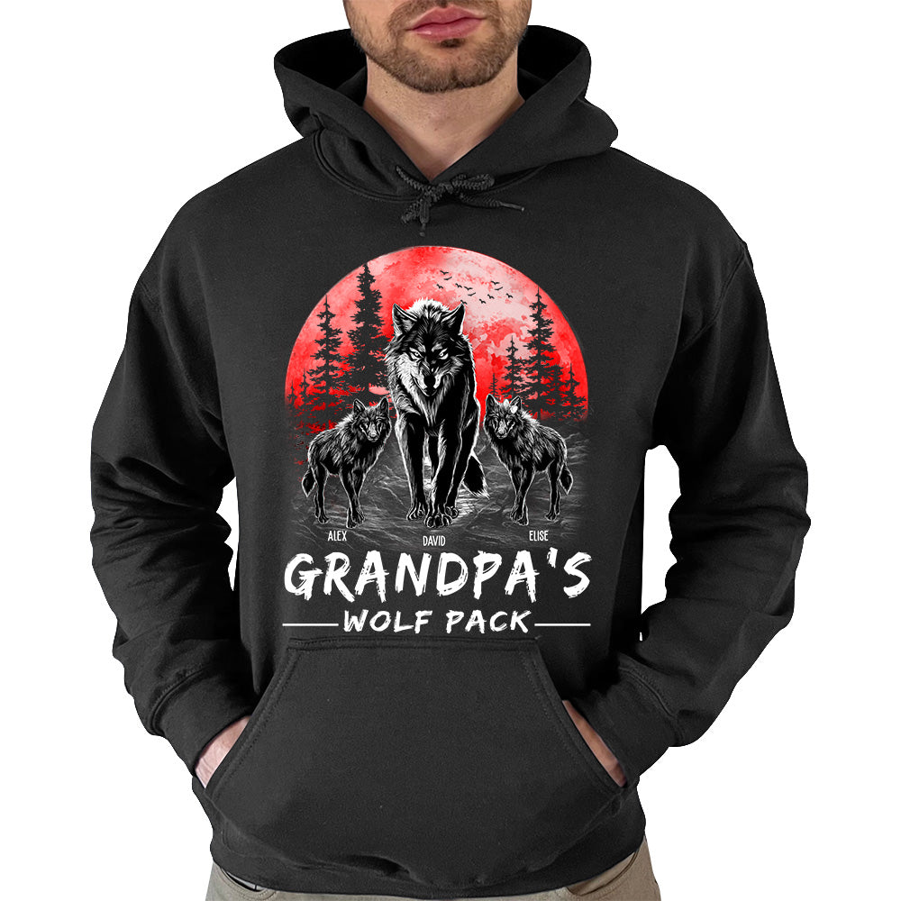 Grandpa Wolf Pack Custom Shirt Grandpa Wolf Pack Custom Shirt