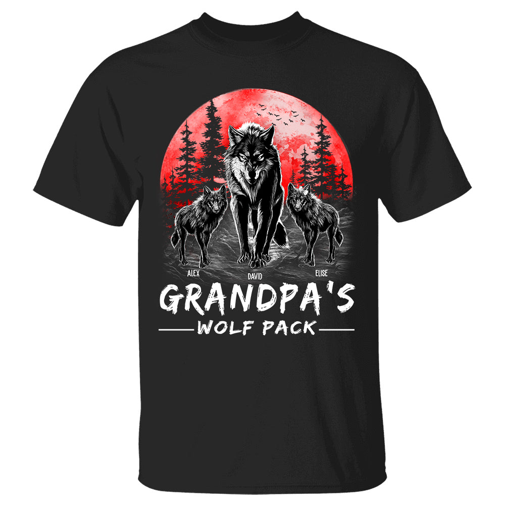Grandpa Wolf Pack Custom Shirt Grandpa Wolf Pack Custom Shirt