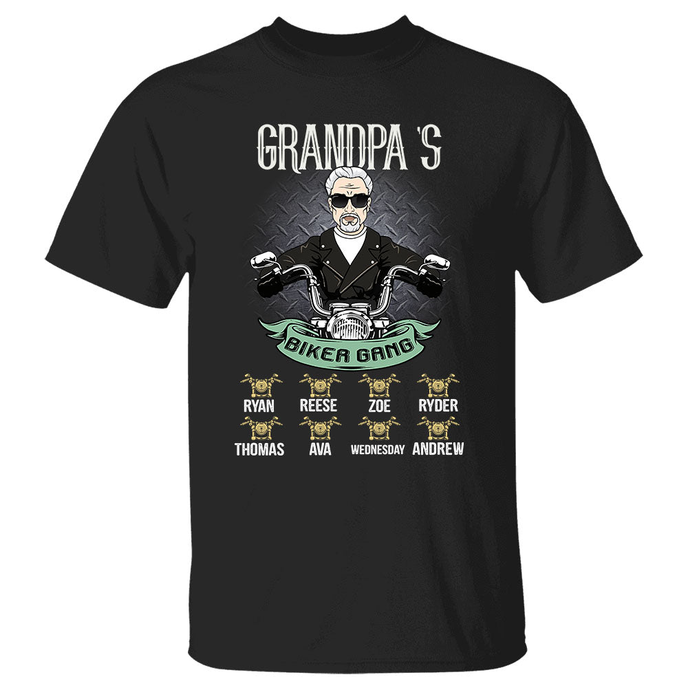 Grandpa's Biker Gang Personalized Shirt Grandpa's Biker Gang Personalized Shirt