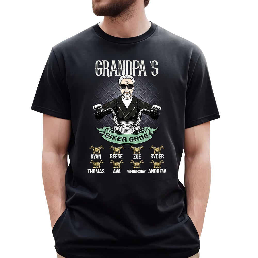 Grandpa's Biker Gang Personalized Shirt Grandpa's Biker Gang Personalized Shirt