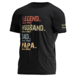 Legend Husband Daddy Papa Custom Shirt with Names on Sleeves