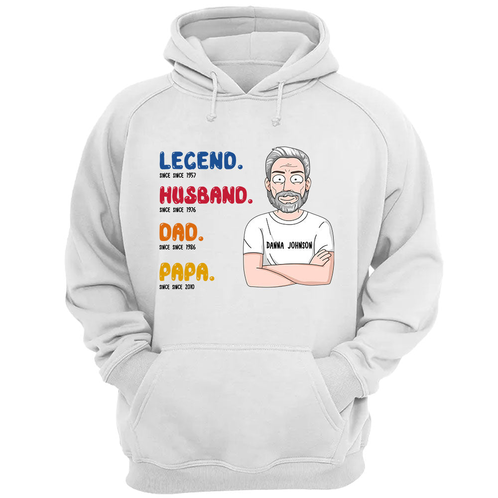 Legend Husband Daddy Papa Custom Year Shirt for Grandpa Legend Husband Daddy Papa Custom Year Shirt for Grandpa