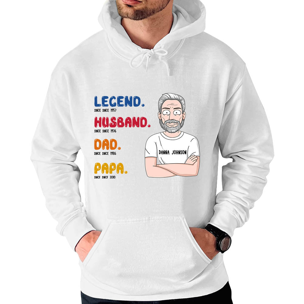 Legend Husband Daddy Papa Custom Year Shirt for Grandpa Legend Husband Daddy Papa Custom Year Shirt for Grandpa