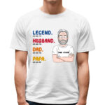 Legend Husband Daddy Papa Custom Year Shirt for Grandpa