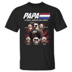 Papa A Real American Hero Patriotic Bald Eagle Custom Shirt