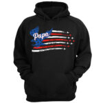 Papa with Grandkids Names American Air Force Flyover Personalized Shirt