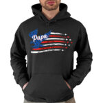 Papa with Grandkids Names American Air Force Flyover Personalized Shirt