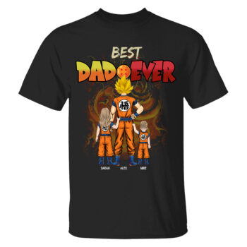 Personalized Best Dad Ever Dragon Dad Custom Shirt