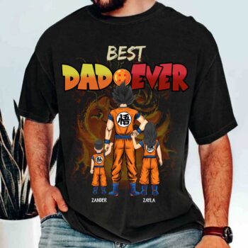 Personalized Best Dad Ever Dragon Dad Custom Shirt