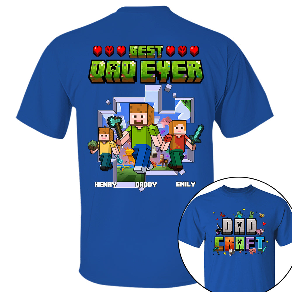 Personalized Dadcraft Best Dad Ever Custom Shirt Personalized Dadcraft Best Dad Ever Custom Shirt