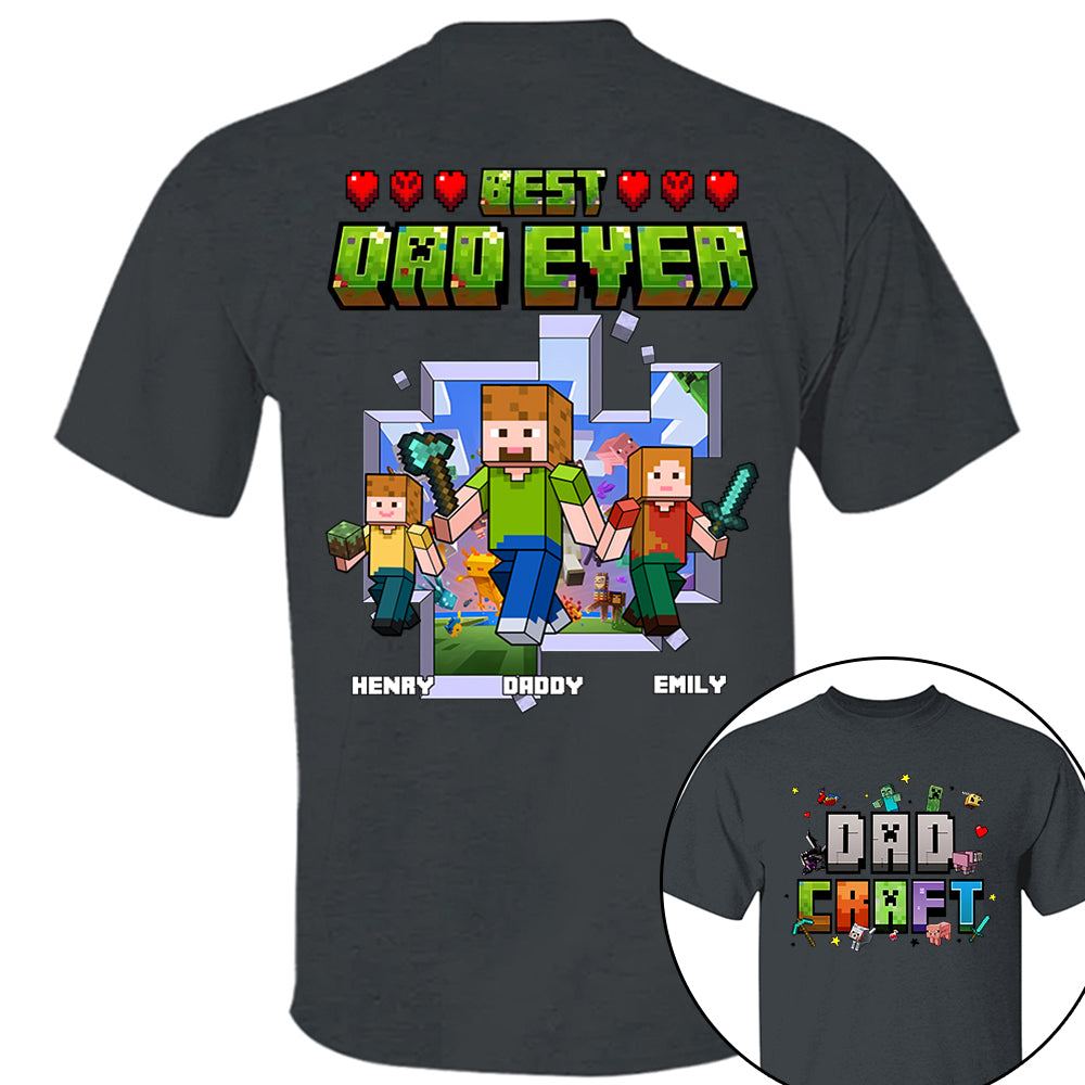 Personalized Dadcraft Best Dad Ever Custom Shirt Personalized Dadcraft Best Dad Ever Custom Shirt