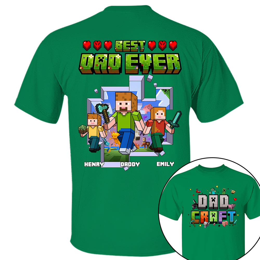 Personalized Dadcraft Best Dad Ever Custom Shirt Personalized Dadcraft Best Dad Ever Custom Shirt