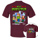 Personalized Dadcraft Best Dad Ever Custom Shirt