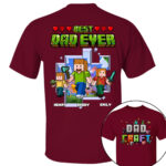 Personalized Dadcraft Best Dad Ever Custom Shirt
