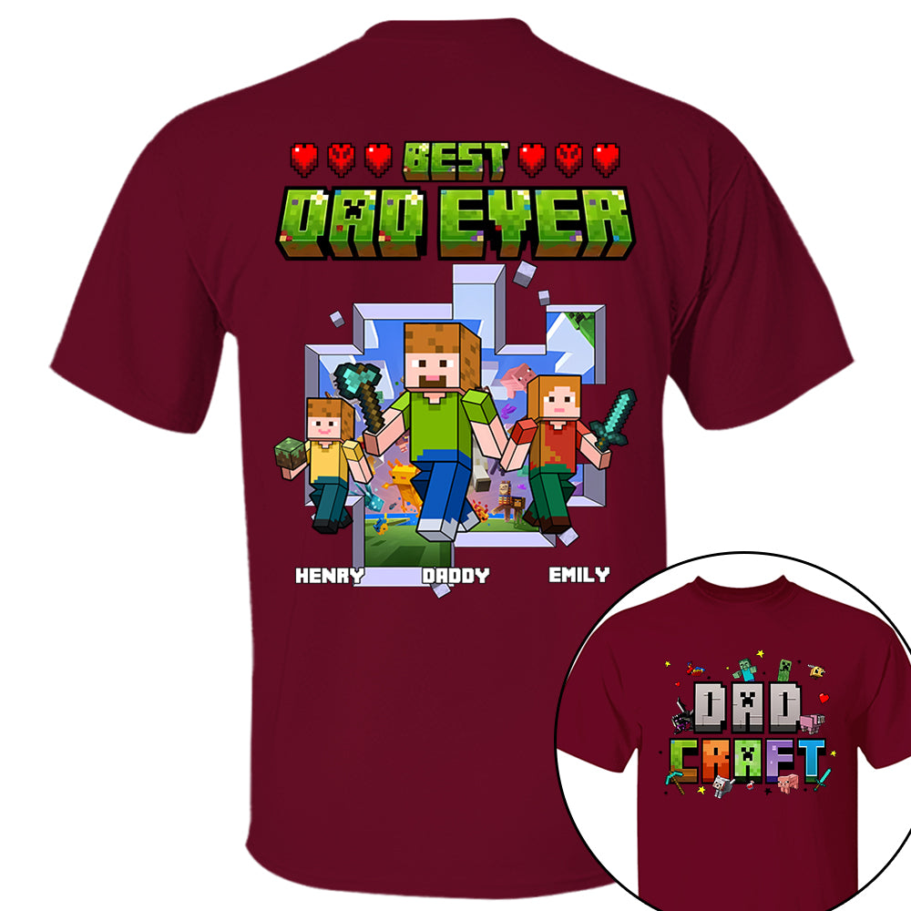 Personalized Dadcraft Best Dad Ever Custom Shirt Personalized Dadcraft Best Dad Ever Custom Shirt