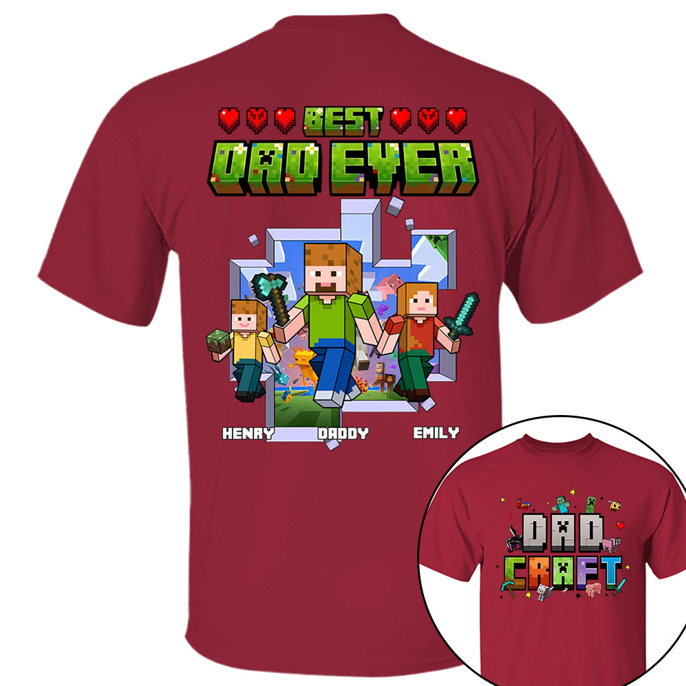 Personalized Dadcraft Best Dad Ever Custom Shirt Personalized Dadcraft Best Dad Ever Custom Shirt