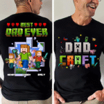 Personalized Dadcraft Best Dad Ever Custom Shirt