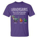 Personalized Grandpasaurus Like A Normal Grandpa But More Awesome Shirt