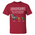 Personalized Grandpasaurus Like A Normal Grandpa But More Awesome Shirt