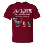 Personalized Grandpasaurus Like A Normal Grandpa But More Awesome Shirt