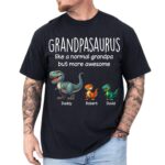 Personalized Grandpasaurus Like A Normal Grandpa But More Awesome Shirt