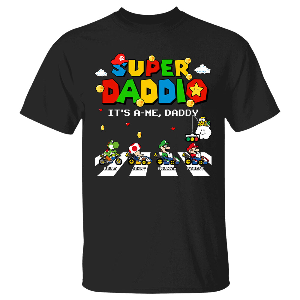 Super Daddio It's A-Me Daddy Personalized Shirt Super Daddio It's A-Me Daddy Personalized Shirt