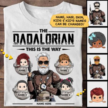 The Dadalorian This Is The Way Personalized Shirt for Dad Figures