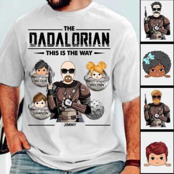The Dadalorian This Is The Way Personalized Shirt for Dad Figures