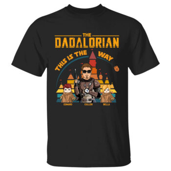 The Dadalorian This Is The Way Vintage Disney Castle Personalized Shirt
