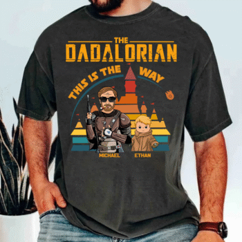 The Dadalorian This Is The Way Vintage Disney Castle Personalized Shirt
