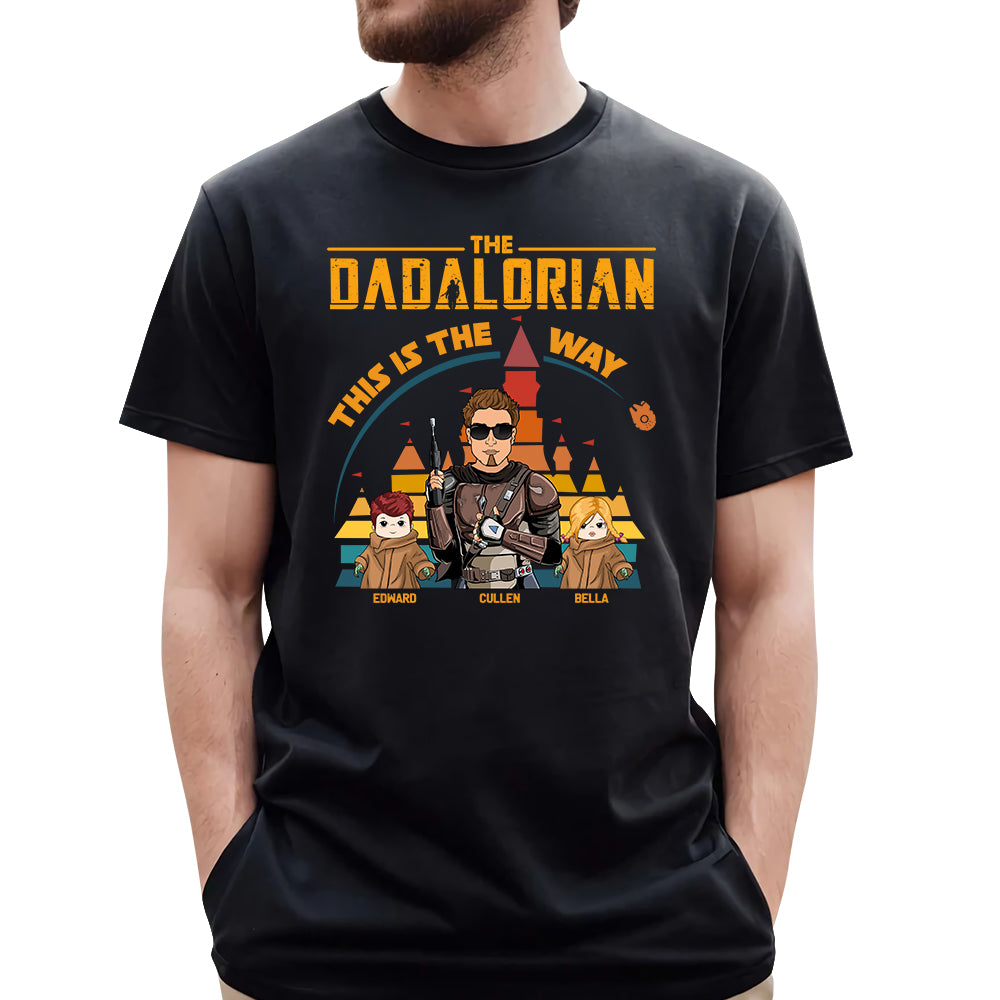 The Dadalorian This Is The Way Vintage Disney Castle Personalized Shirt The Dadalorian This Is The Way Vintage Disney Castle Personalized Shirt