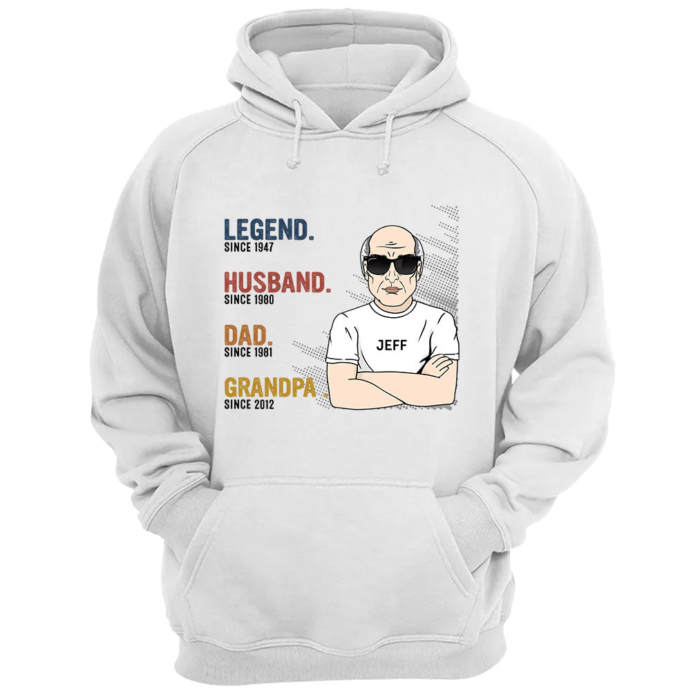 The Legend Husband Daddy Papa Custom Shirt for Grandpa The Legend Husband Daddy Papa Custom Shirt for Grandpa