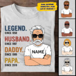 The Legend Husband Daddy Papa Custom Shirt for Grandpa
