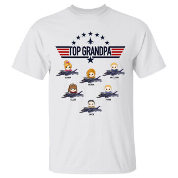 Top Gun Top Grandpa Personalized Shirt