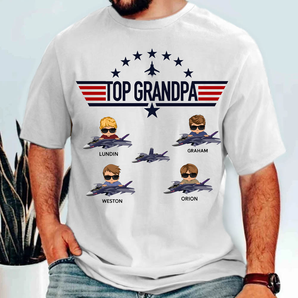 Top Gun Top Grandpa Personalized Shirt Top Gun Top Grandpa Personalized Shirt