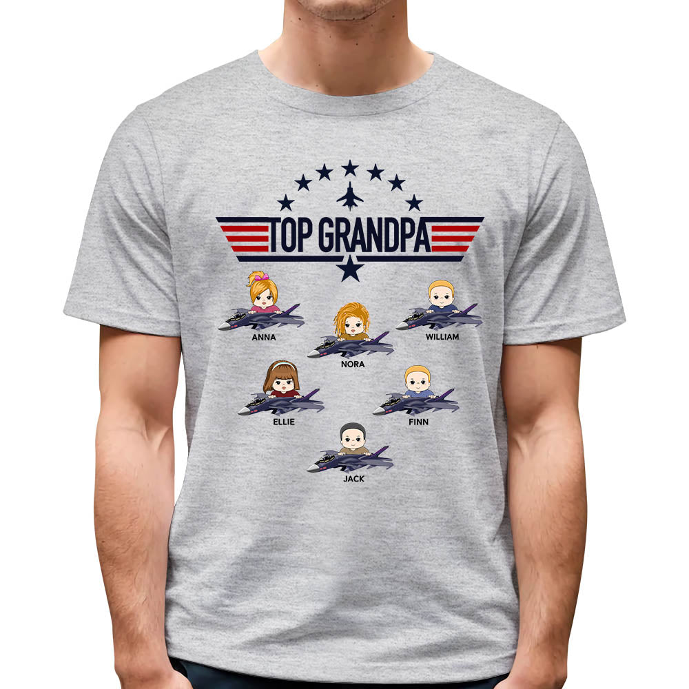 Top Gun Top Grandpa Personalized Shirt Top Gun Top Grandpa Personalized Shirt