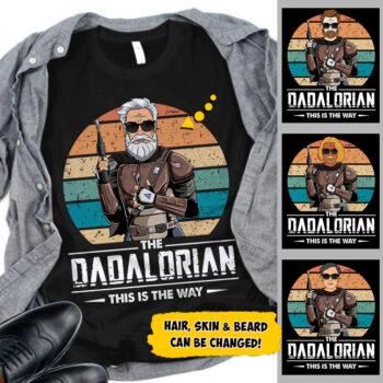 Vintage The Dadalorian This Is The Way Custom Shirt for Dad Figures